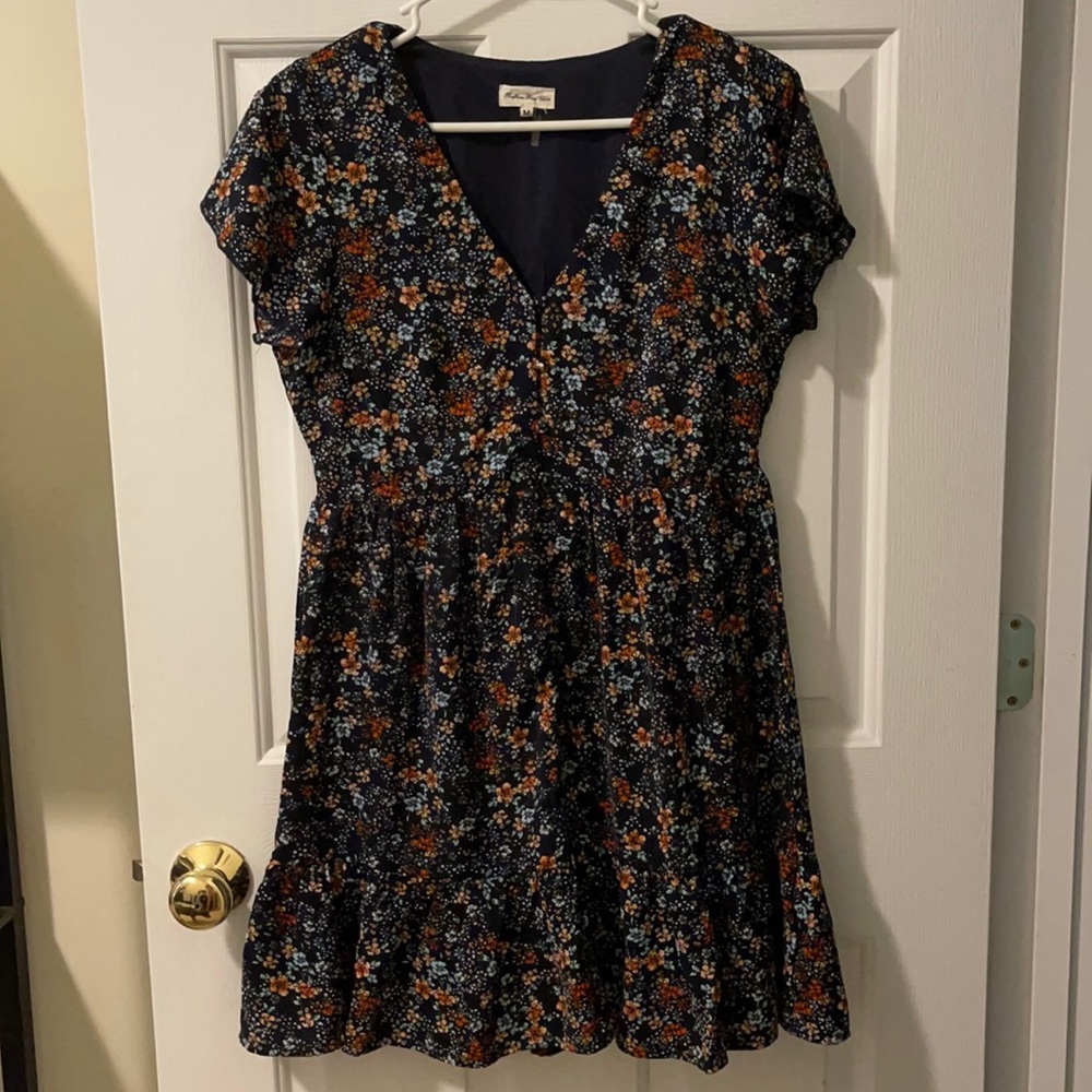 V-neck Flared Dress
